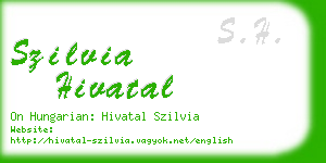 szilvia hivatal business card